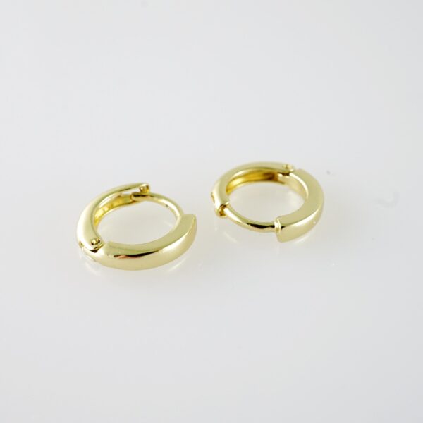 E2074 Earrings - Aretes - Plain - 14K Real Color