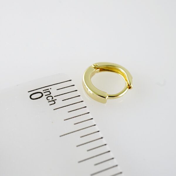E2074 Earrings - Aretes - Plain - 14K Real Color