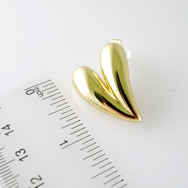E2082 Earrings - Aretes - Plain - 14K Real Color