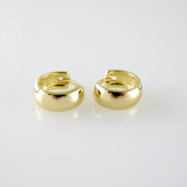 E2083 Earrings - Aretes - Plain - 14K Real Color