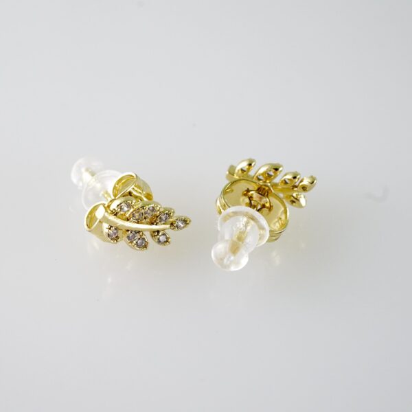 E2085 Earrings - Aretes - Zircon Stone - 14K Real Color - Image 2