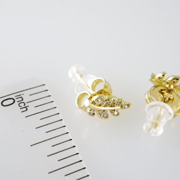 E2085 Earrings - Aretes - Zircon Stone - 14K Real Color - Image 3