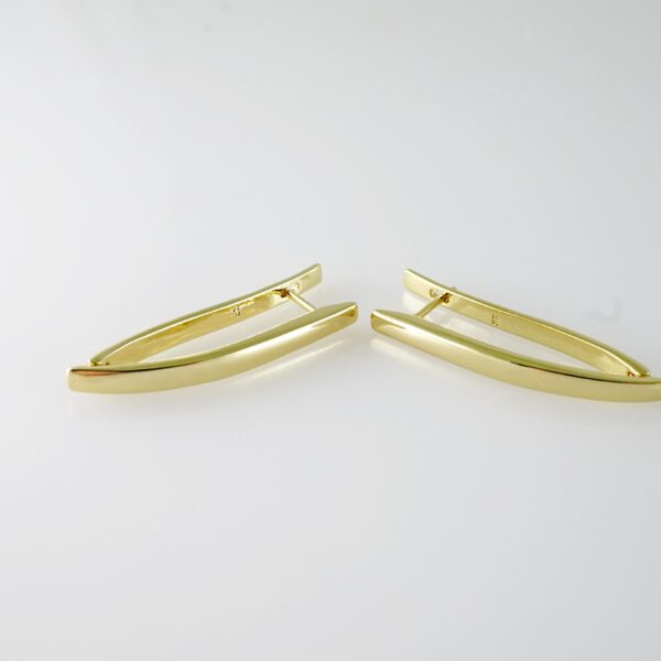 E2086 Earrings - Aretes - Plain - 14K Real Color