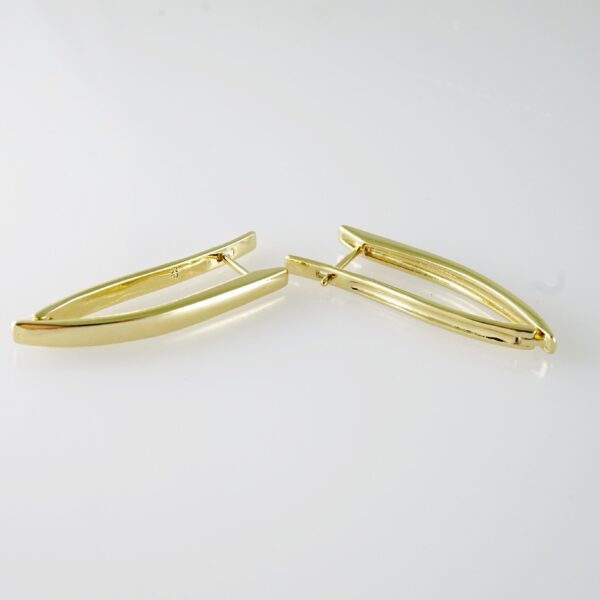 E2086 Earrings - Aretes - Plain - 14K Real Color - Image 2