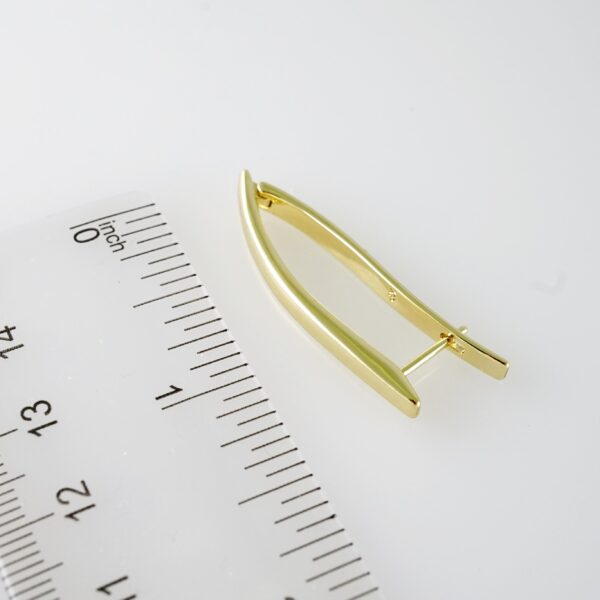 E2086 Earrings - Aretes - Plain - 14K Real Color - Image 3
