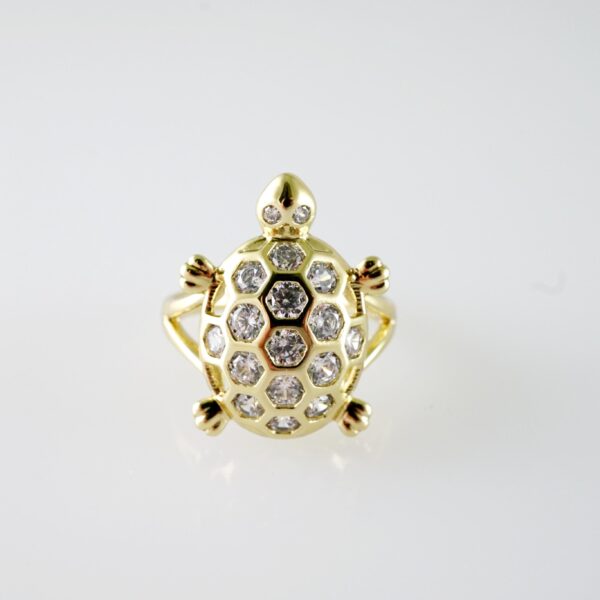 R704 RING - ANILLO - Zircon Stone - 14K Real Color