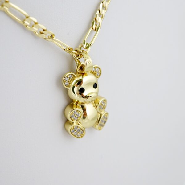 SET1569 Cadenas - Colgante -  Chain W - Pendants - 14K Real Color - Zircon Stone - 3mmX55cm Figaro