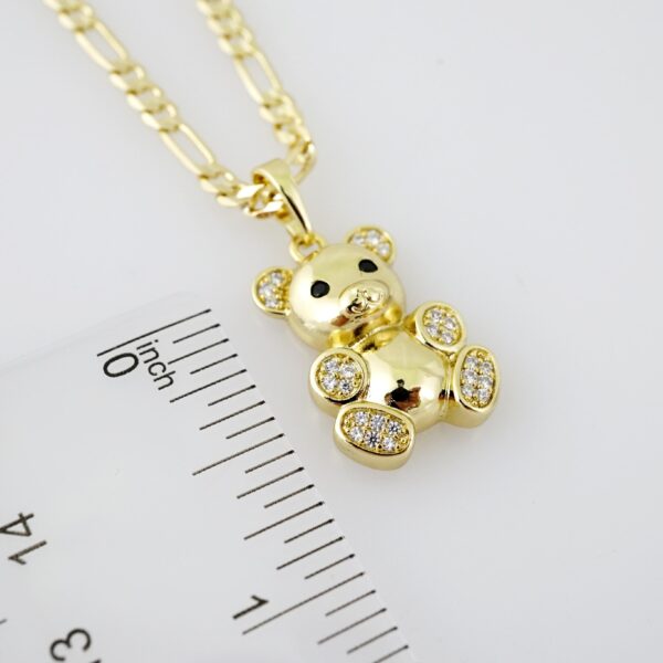 SET1569 Cadenas - Colgante -  Chain W - Pendants - 14K Real Color - Zircon Stone - 3mmX55cm Figaro