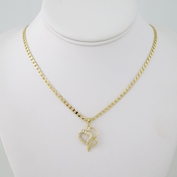 SET1572 Cadenas - Colgante -  Chain W - Pendants - 14K Real Color - Zircon Stone - 3mmX60cm