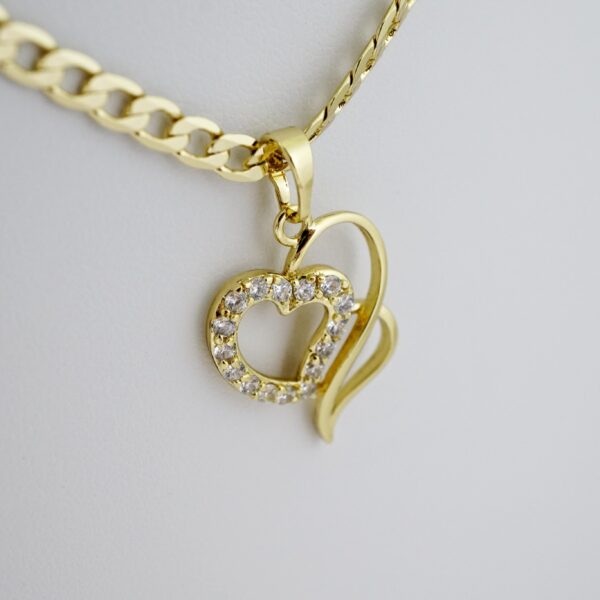 SET1572 Cadenas - Colgante -  Chain W - Pendants - 14K Real Color - Zircon Stone - 3mmX60cm
