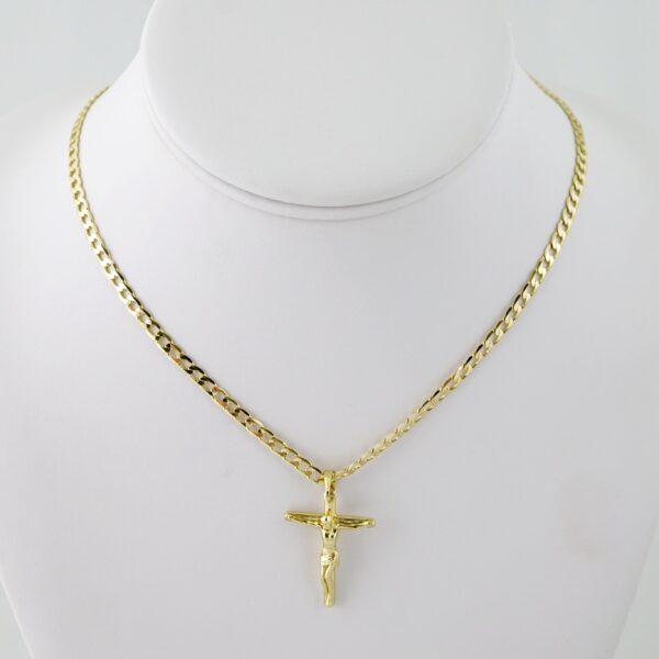 SET1585 Cadenas - Colgante -  Chain W - Pendants - 14K Real Color - Zircon Stone - 3mmX60cm
