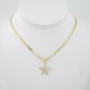 SET1586 Cadenas - Colgante -  Chain W - Pendants - 14K Real Color - Zircon Stone - 3mmX60cm