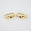 E2093 Earrings - Aretes - Zircon Stone - 14K Real Color