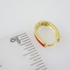 E2094 Earrings - Aretes - Plain - 14K Real Color - Red - Image 3