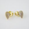 E2095 Earrings - Aretes - Zircon Stone - 14K Real Color