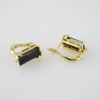 E2097 Earrings - Aretes - Zircon Stone - 14K Real Color - Black - Image 2