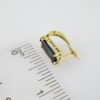 E2097 Earrings - Aretes - Zircon Stone - 14K Real Color - Black - Image 3