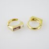 E2101 Earrings - Aretes - Zircon Stone - 14K Real Color - Image 2