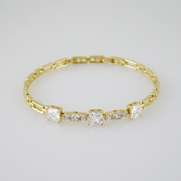 B1452 Bracelet - Pulseras - Zircon Stone - 14K Real Color