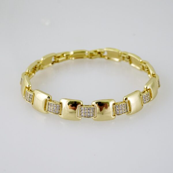 B1453 Bracelet - Pulseras - Zircon Stone - 14K Real Color