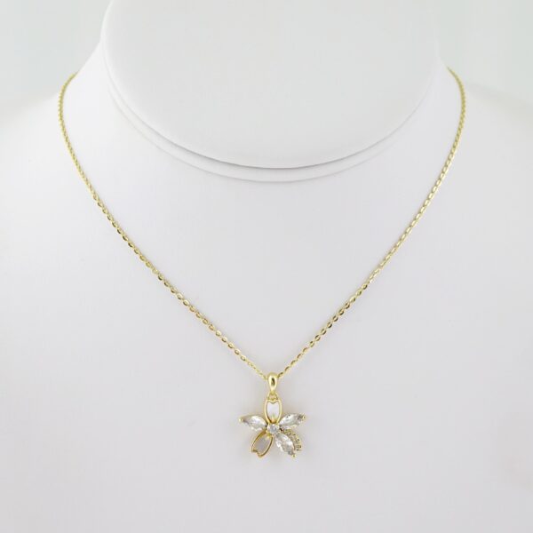 SET1589 Cadenas - Colgante -  Chain W - Pendants - 14K Real Color - Zircon Stone - 2mmX45cm