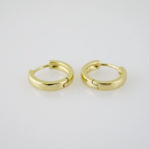 E2109 Earrings - Aretes - Plain - 14K Real Color