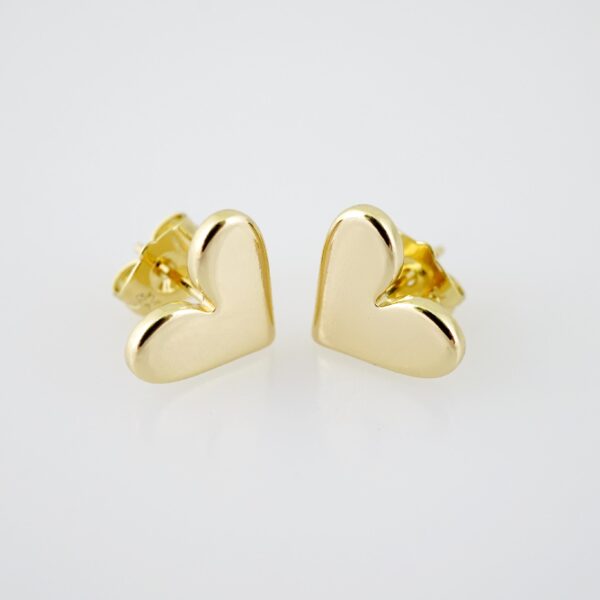 E2111 Earrings - Aretes - Plain - 14K Real Color