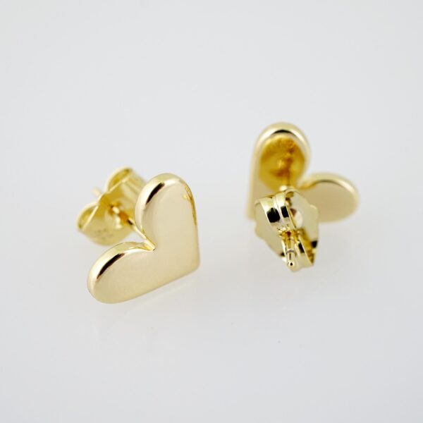 E2111 Earrings - Aretes - Plain - 14K Real Color - Image 2