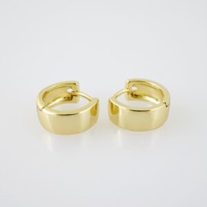 E2112 Earrings - Aretes - Plain - 14K Real Color