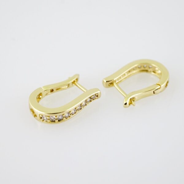 E2118 Earrings - Aretes - Zircon Stone - 14K Real Color - Image 2