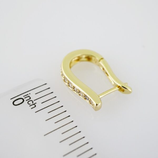 E2118 Earrings - Aretes - Zircon Stone - 14K Real Color - Image 3