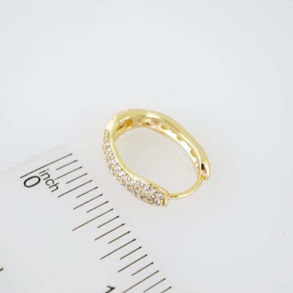 E2124 Earrings - Aretes - Zircon Stone - 14K Real Color - Image 3