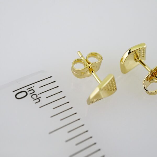 E2132 Earrings - Aretes - Zircon Stone - 14K Real Color - Image 3