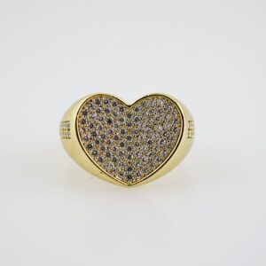 R708 RING - ANILLO - Zircon Stone - 14K Real Color