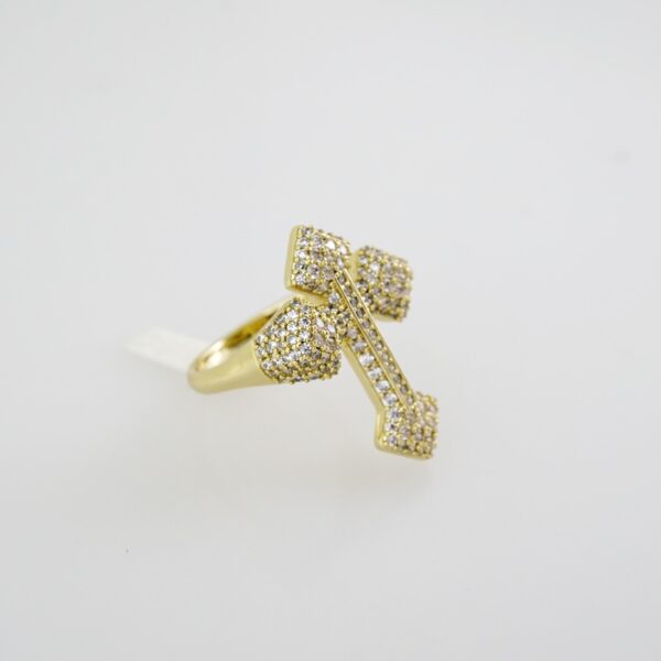 R709 RING - ANILLO - Zircon Stone - 14K Real Color - Image 2