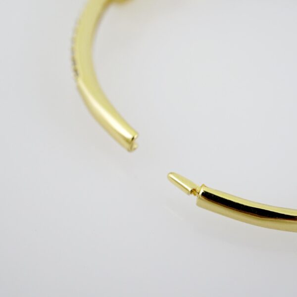 P387 Bangle - Pulsos Duros - Zircon Stone - 14K Real Color - Image 3
