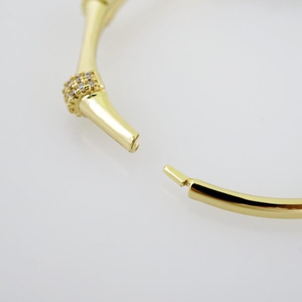 P385 Bangle - Pulsos Duros - Zircon Stone - 14K Real Color - Image 3