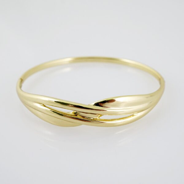 P386 Bangle - Pulsos Duros - Plain - 14K Real Color - Image 2