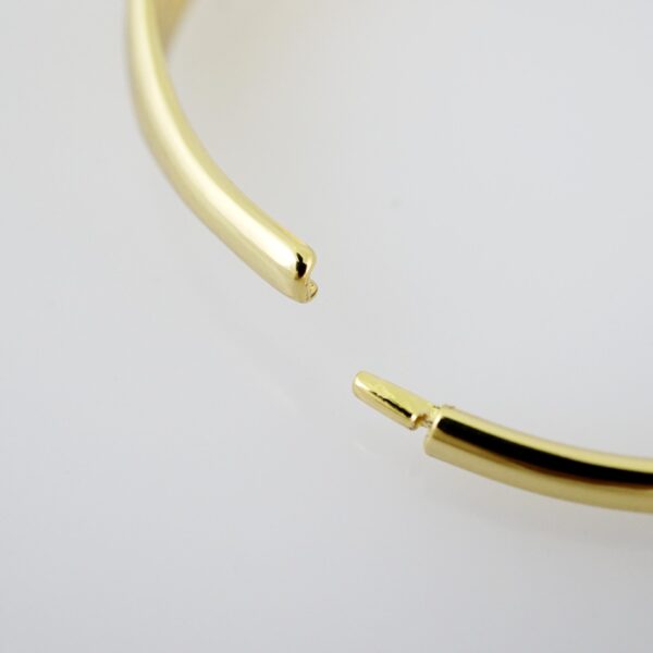P386 Bangle - Pulsos Duros - Plain - 14K Real Color - Image 3