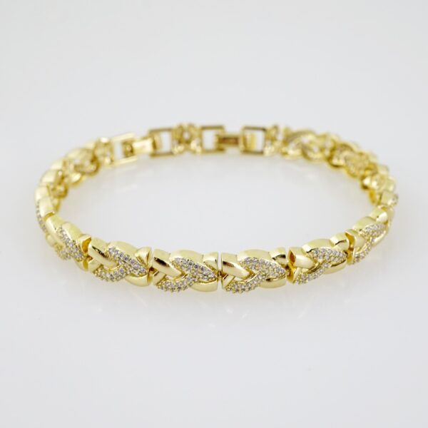 B1463 Bracelet - Pulseras - Zircon Stone - 14K Real Color - Image 2