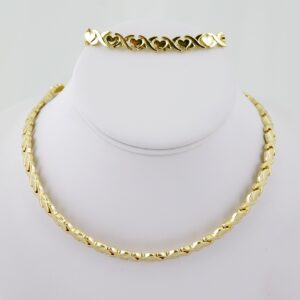 SET1604 Gargantilla - Pulsera - Choker - Bracelet - Plain - Zircon Stone