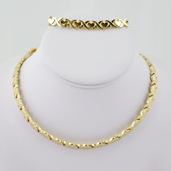 SET1604 Gargantilla - Pulsera - Choker - Bracelet - Plain - Zircon Stone