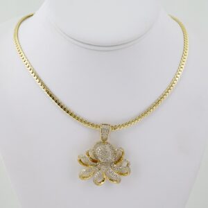 SET1607 Gargantilla - Choker - Zircon Stone - 14K Real Color