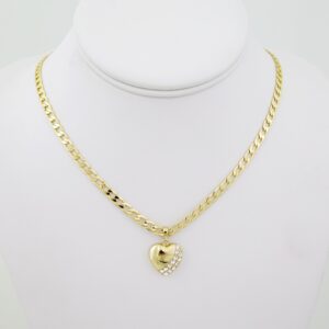 SET1610 Cadenas - Colgante -  Chain W - Pendants - 14K Real Color - Zircon Stone - 4mmX50cm