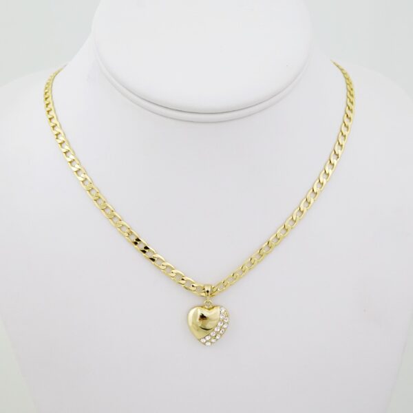SET1610 Cadenas - Colgante -  Chain W - Pendants - 14K Real Color - Zircon Stone - 4mmX50cm