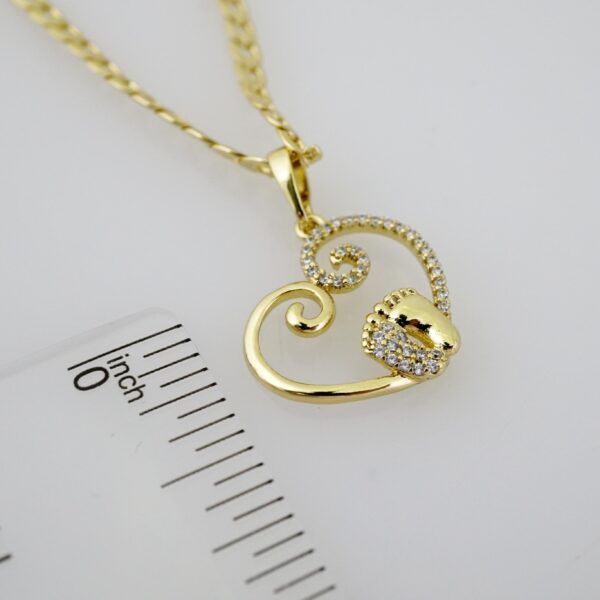SET1613 Cadenas - Colgante -  Chain W - Pendants - 14K Real Color - Zircon Stone - 3mmX60cm - Image 3