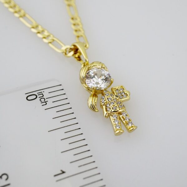SET1615 Cadenas - Colgante -  Chain W - Pendants - 14K Real Color - Zircon Stone - 3mmX50cm - Image 3