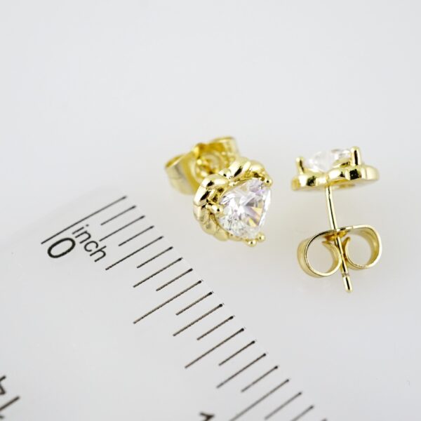 E2157 Earrings - Aretes - Zircon Stone - 14K Real Color - Image 3