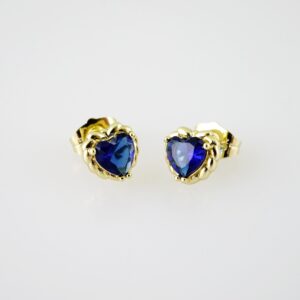 E2158 Earrings - Aretes - Zircon Stone - 14K Real Color