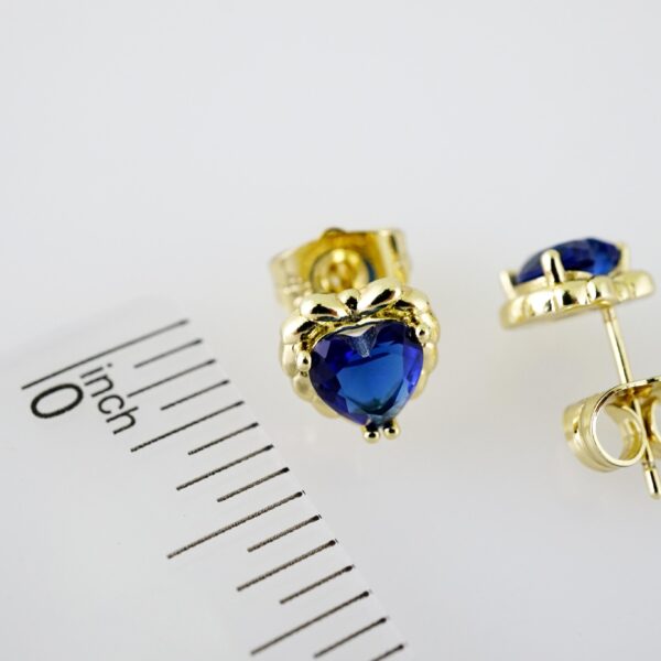 E2158 Earrings - Aretes - Zircon Stone - 14K Real Color - Image 3